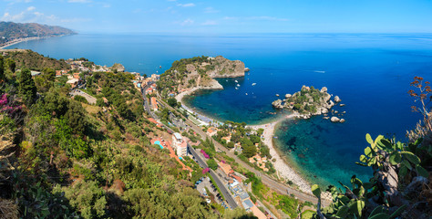Fototapeta na wymiar Taormina view from up, Sicily.
