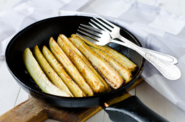 Fried eggplants