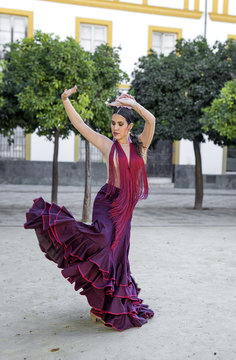 flamenco dancer in the streets of sevilla