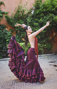 flamenco dancer in the streets of sevilla