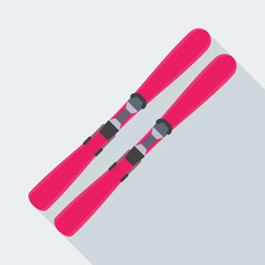 mountain isolated skis