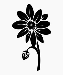 Sunflower Silhouette Vector