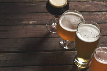 Various types of beer