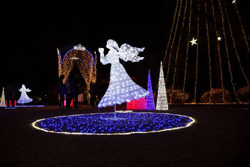 NAGOYA, JAPAN - DECEMBER 10, 2016: Cristmas ilumination at Hisaya-odori Garden Flarie in Nagoya.