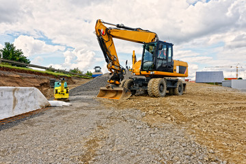 Obraz premium Baustelle straßenbau