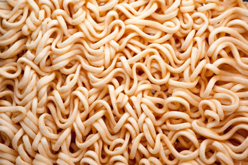 Close up shot raw asian noodle texture.