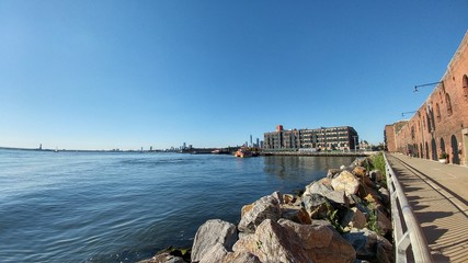 Fototapeta premium oceanfront bays , pier in brooklyn new york, nice places in the beach 
