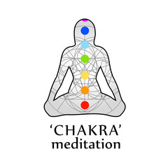 Chakra meditation with respective colors
