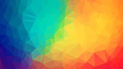 Fototapeta premium Multicolor polygonal illustration, which consists of triangles. Geometric background in Origami style with a gradient. Triangular design for your business. Rainbow, spectrum image.