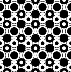 Geometric seamless pattern with circles.