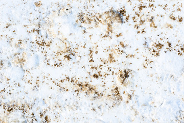 Winter texture of snow and sand, background