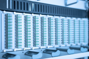 Naklejka premium Closeup photo of a rack cabinet