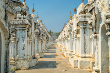 Kuthodaw pagoda in Mandalay, Burma Myanmar