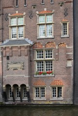 old Amsterdam house in Holland in northern Europe