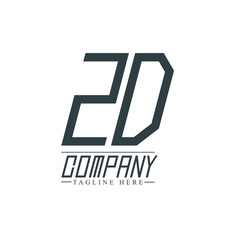 Initial Letter ZD Design Logo Template