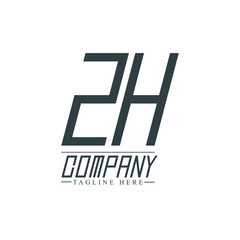 Initial Letter ZH Design Logo Template