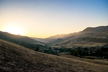 Sunrise in the mountain.