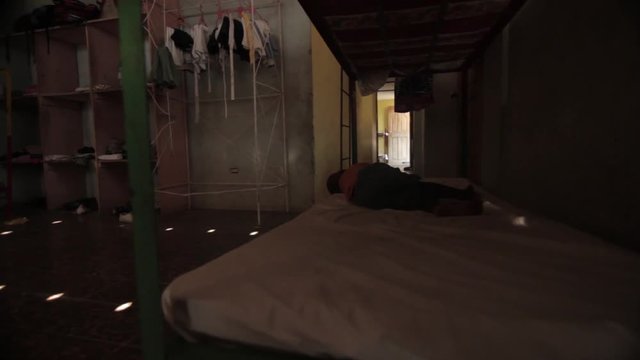 Inside a Haitian orphanage.