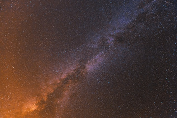 Colorful space shot showing the universe milky way galaxy with stars and space dust