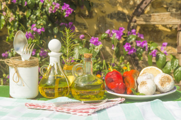 Extra olive oil, outdoors.