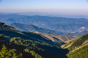 Beautiful mountain scenery in Serbia during the summer