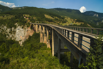 Tara Bridge in Montenegro, Zabljak, Durmitor National Park