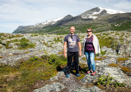 Vandrare vid Stora Sj&ouml;fallet