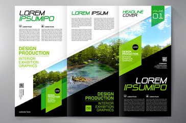 Brochure 3 fold flyer design a4 template.