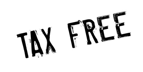 Obraz premium Tax Free rubber stamp. Grunge design with dust scratches. Effects can be easily removed for a clean, crisp look. Color is easily changed.