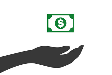 Hand hält Geldschein Euro