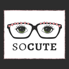 So Cute. Vector illustration for girls