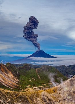 Gunung Sinabung Volcano eruptions