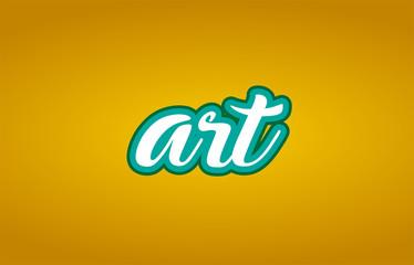 art word text logo icon typography design green yellow
