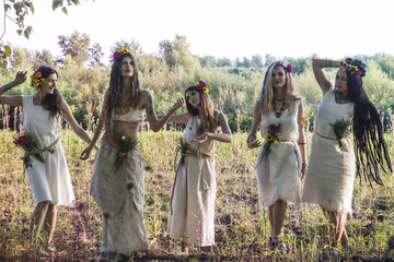 Gypsy Girls in the forest