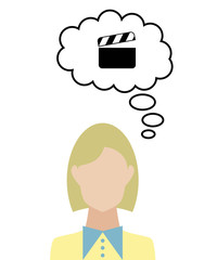 Frau überlegt - Filmklappe - Filmproduktion