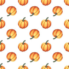 seamless texture of pumpkins