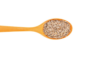 cumin seeds on white background
