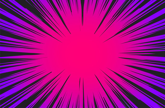 Hyper Speed Warp Sun Rays or Explosion Boom for Comic Books Radial Background Vector