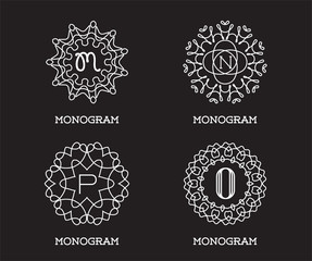 Set of Monogram Design Template. Letter Vector Illustration Premium Elegant Quality. Collection Pack.