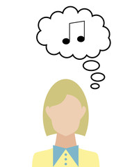 Frau überlegt - Achtelnoten