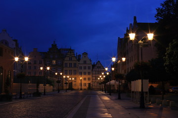 Fototapeta na wymiar Elblag at the night, Poland