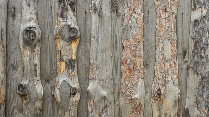 The fence of the old wooden boards