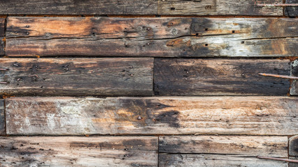 The fence of the old wooden boards