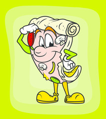 Cartoon Pizza Vector clip-art