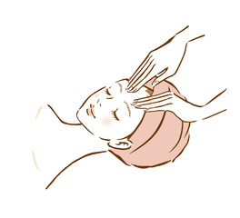 女性　美容　マッサージ　顔