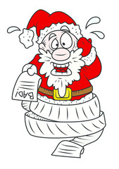 Shocked Cartoon Santa Claus Vector