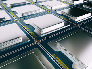 Central Computer Processors CPU background - 3D rendering
