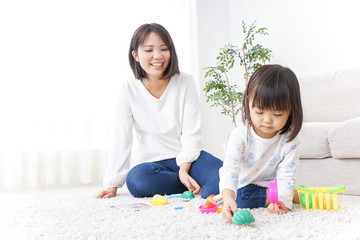 Naklejka premium 子供 おもちゃ 遊び