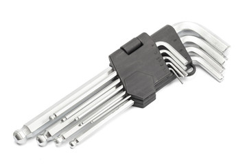 Word from hex keys on white background