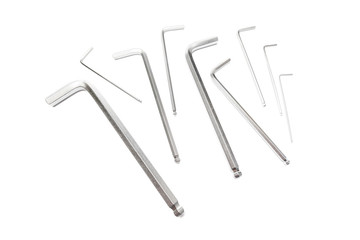Word from hex keys on white background